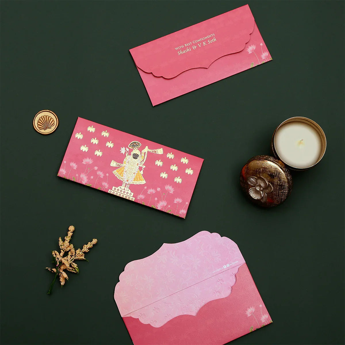 Lotus Reverie - Money Envelope (Pink)