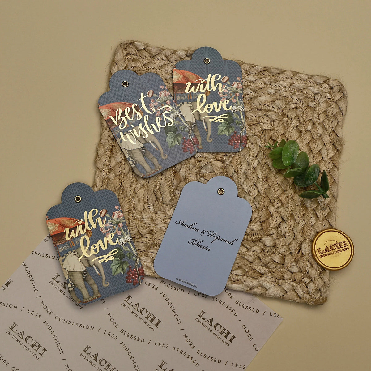 Gajraj Pavilion - Gift Tag (Blue)