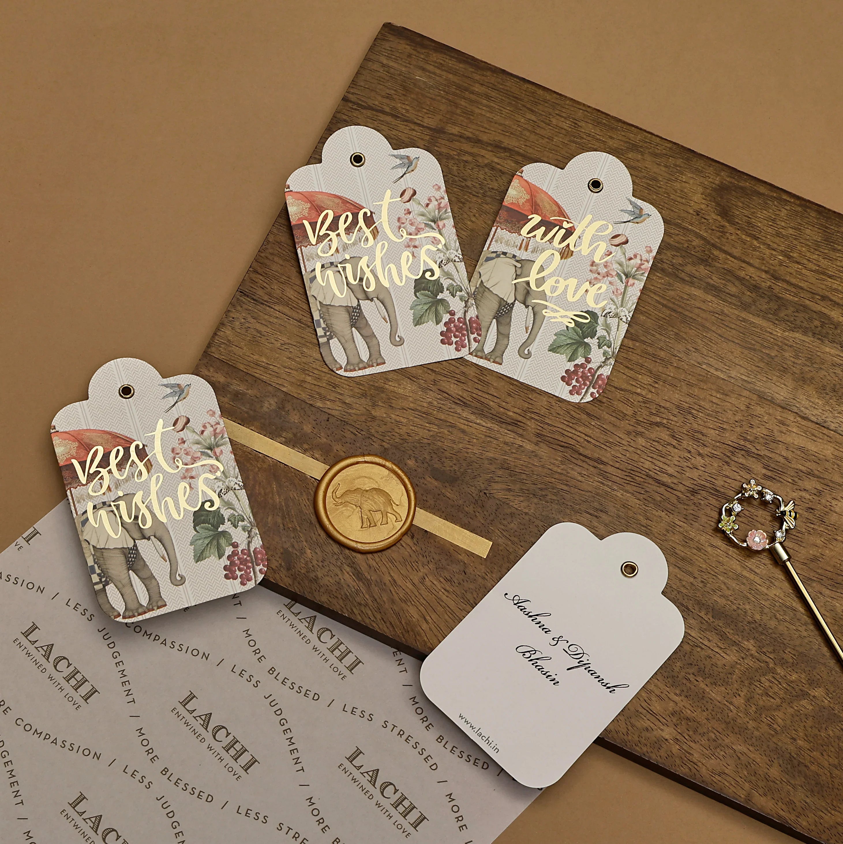 Gajraj Pavilion - Gift Tag (Beige)