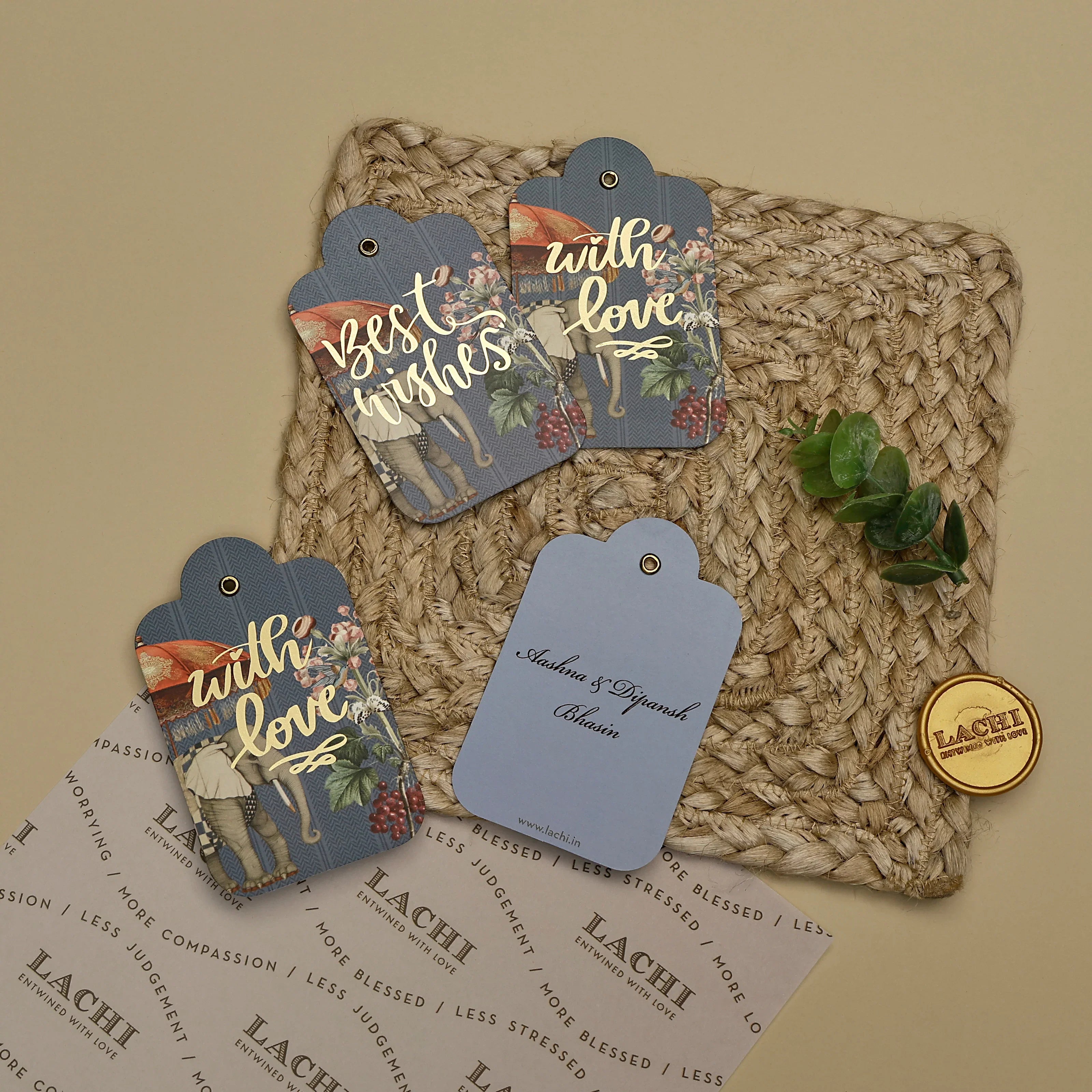 Gajraj Pavilion - Gift Tag (Blue)