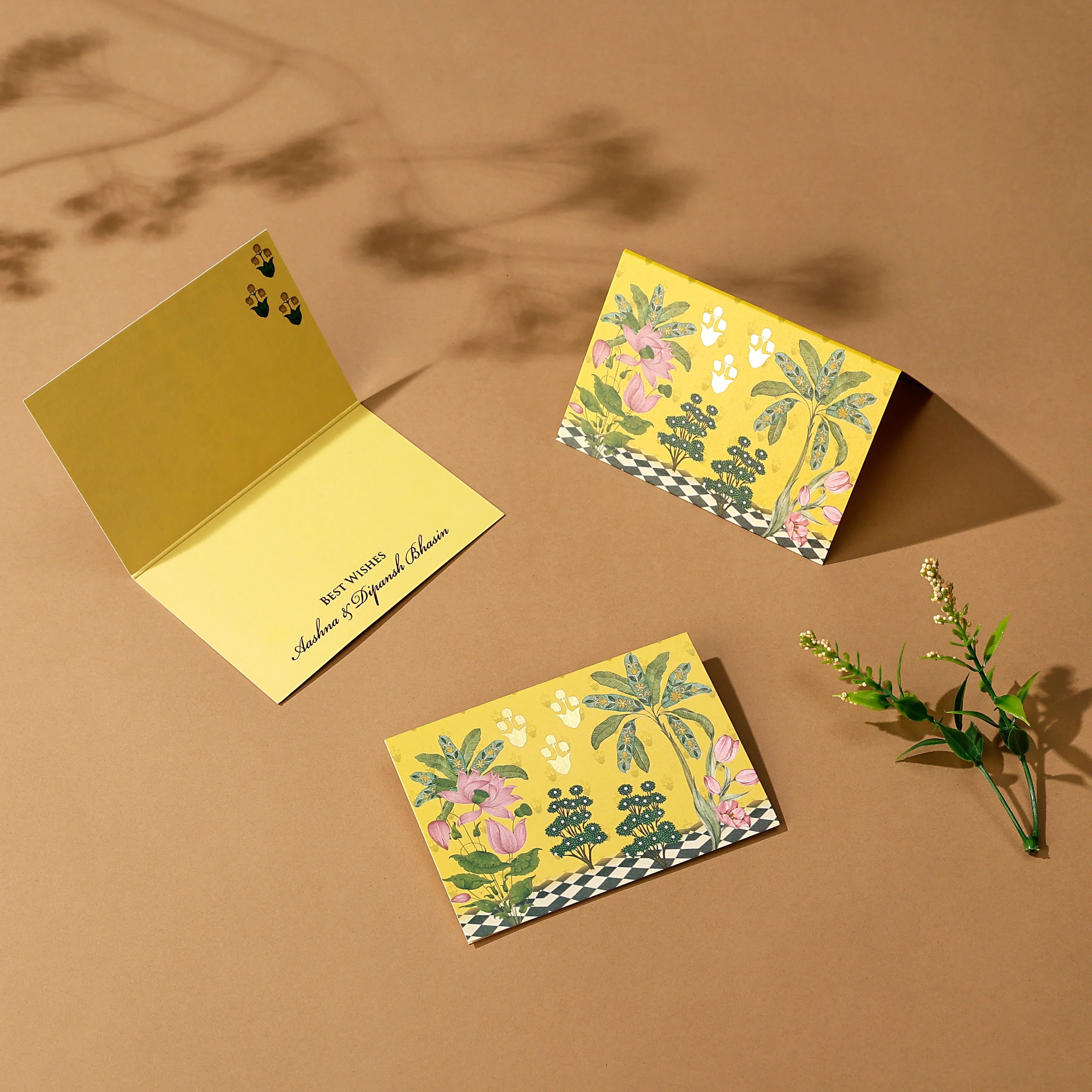 Ganesha Court - Fold Card (Yellow)
