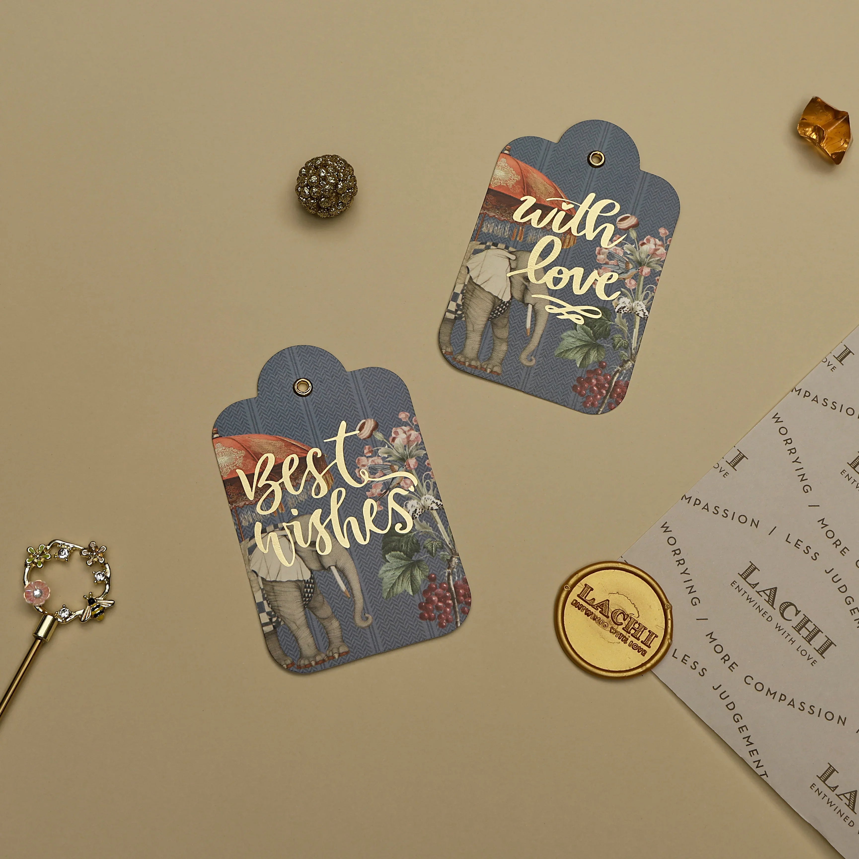 Gajraj Pavilion - Gift Tag (Blue)