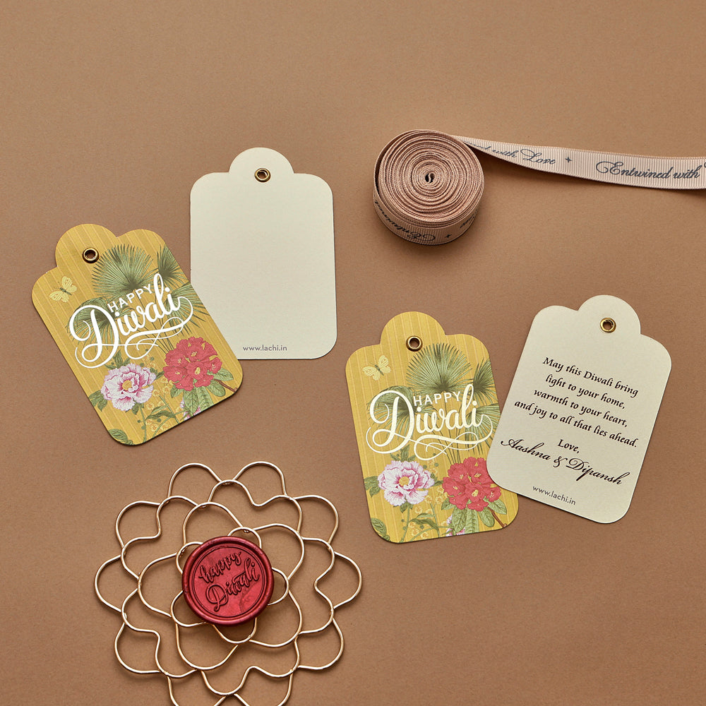 Happy Diwali Gift Tag - Marigold