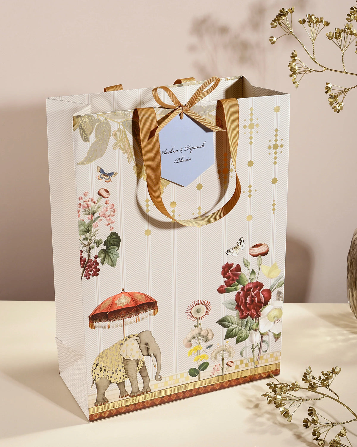 Gajraj Pavilion - Gift Bag (Beige)