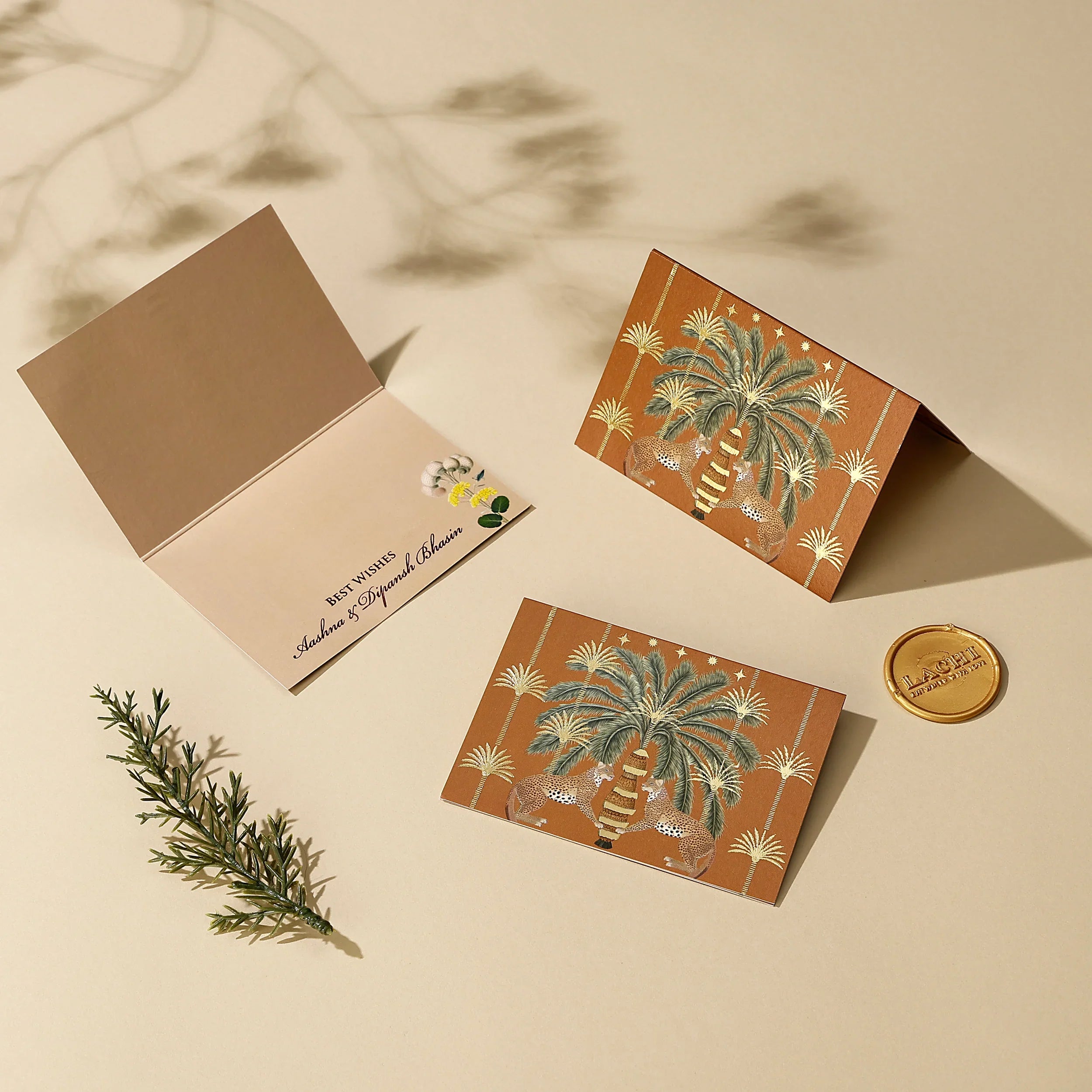 Palm Bastion - Fold Card (Rust)