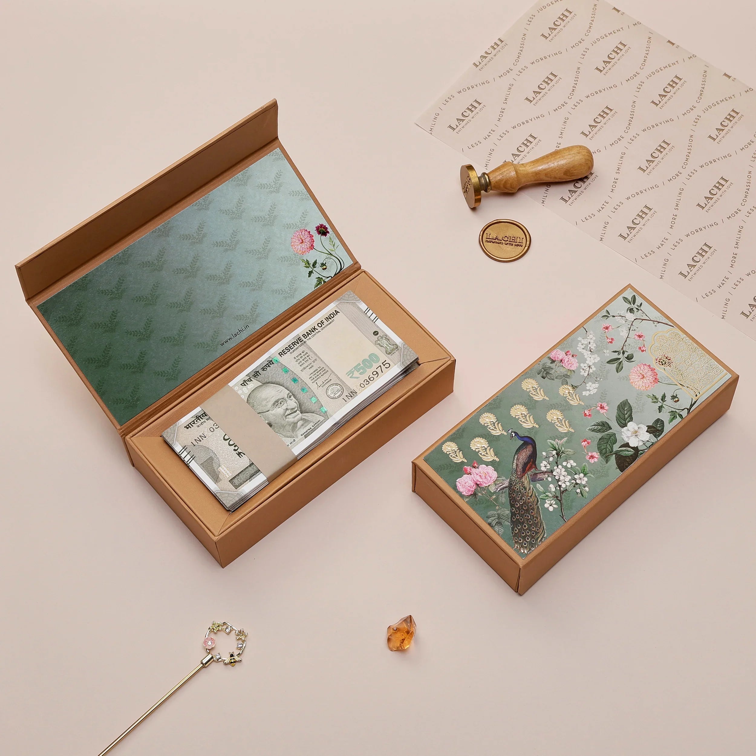 PEACOCK COURTYARD - CASH BOX