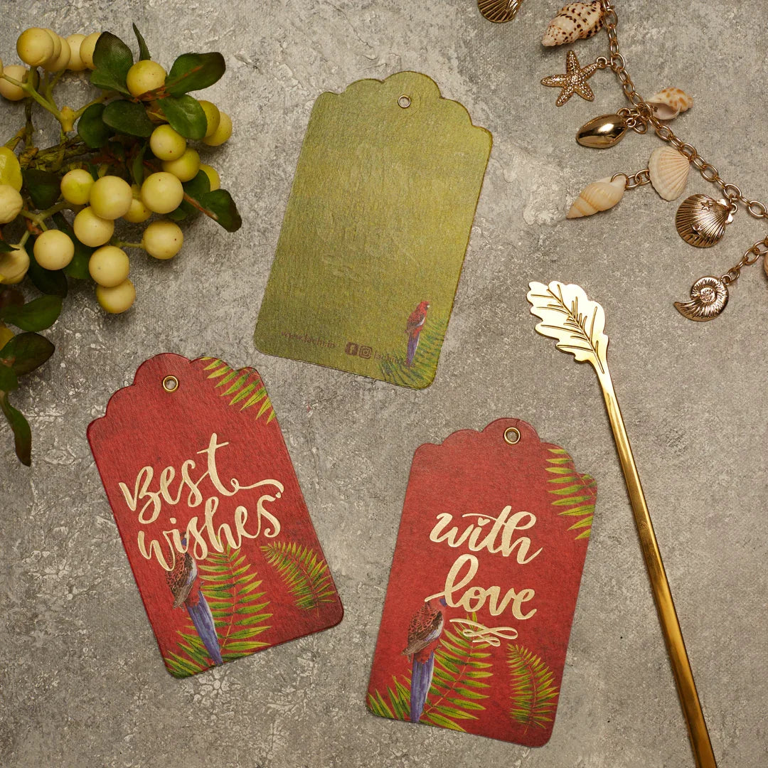 Parrots In The Palm - Gift Tag