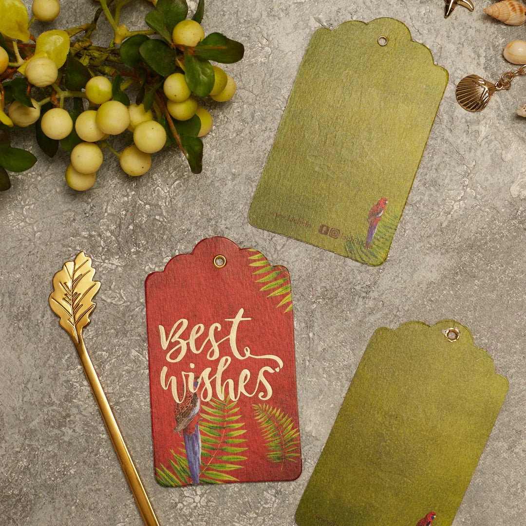 Parrots In The Palm - Gift Tag