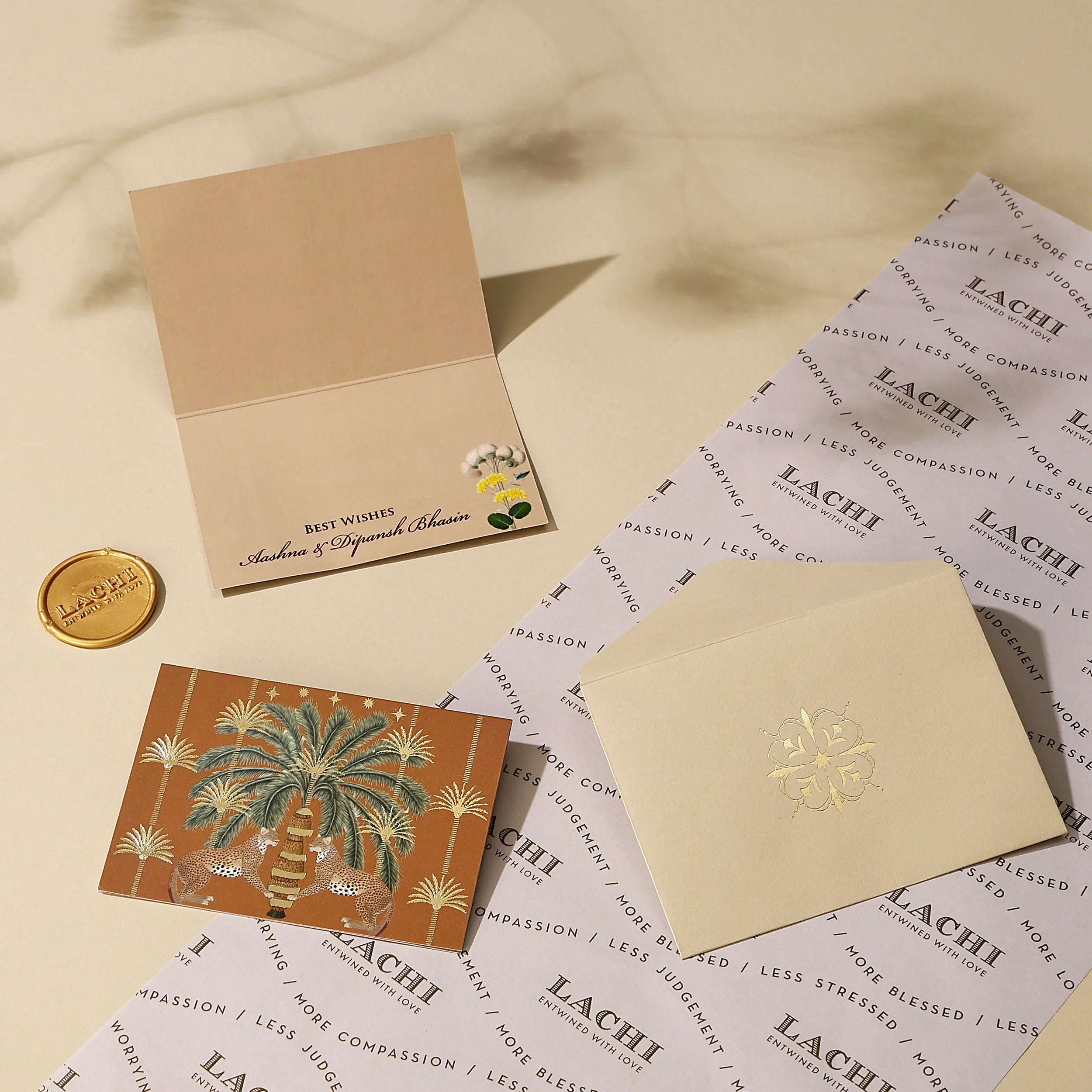 Palm Bastion - Fold Card (Rust)