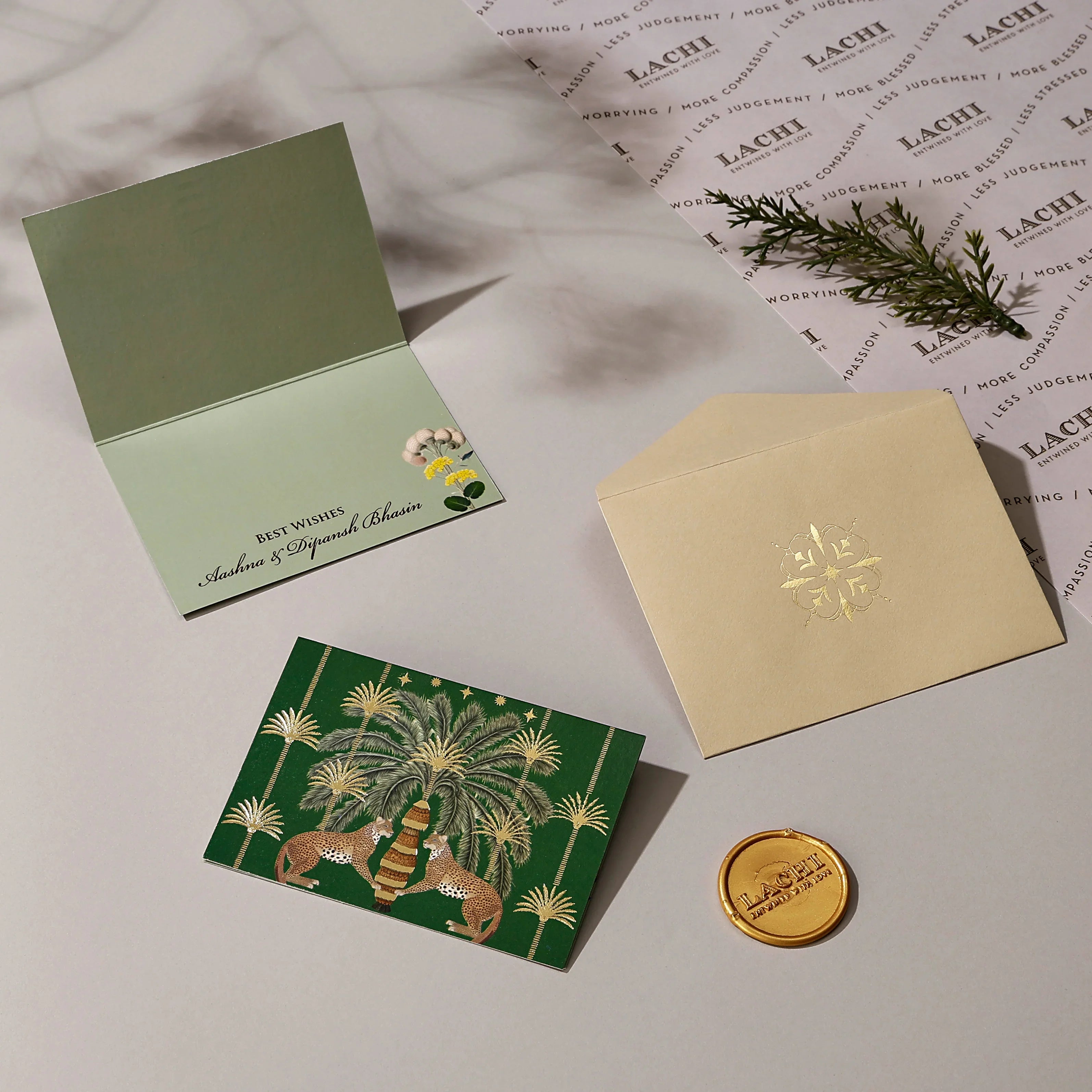 Palm Bastion - Fold Card (Green)