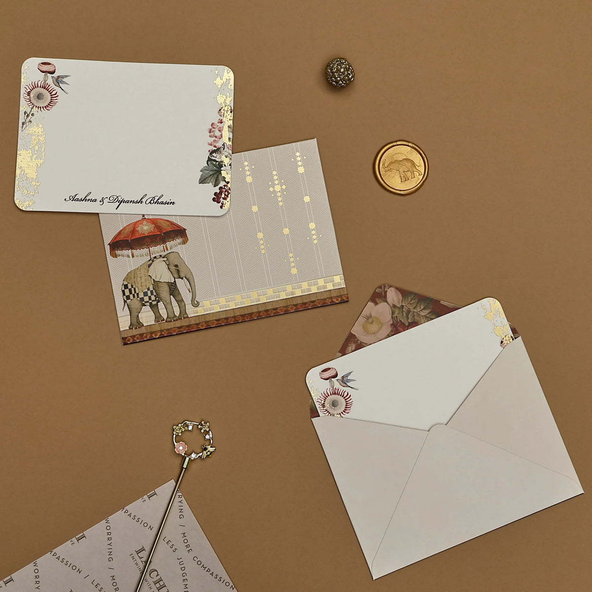Gajraj Pavilion - Notecard (Beige)