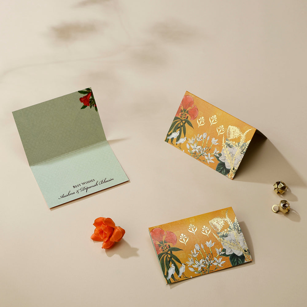 The Saffron Bloom - Fold Card