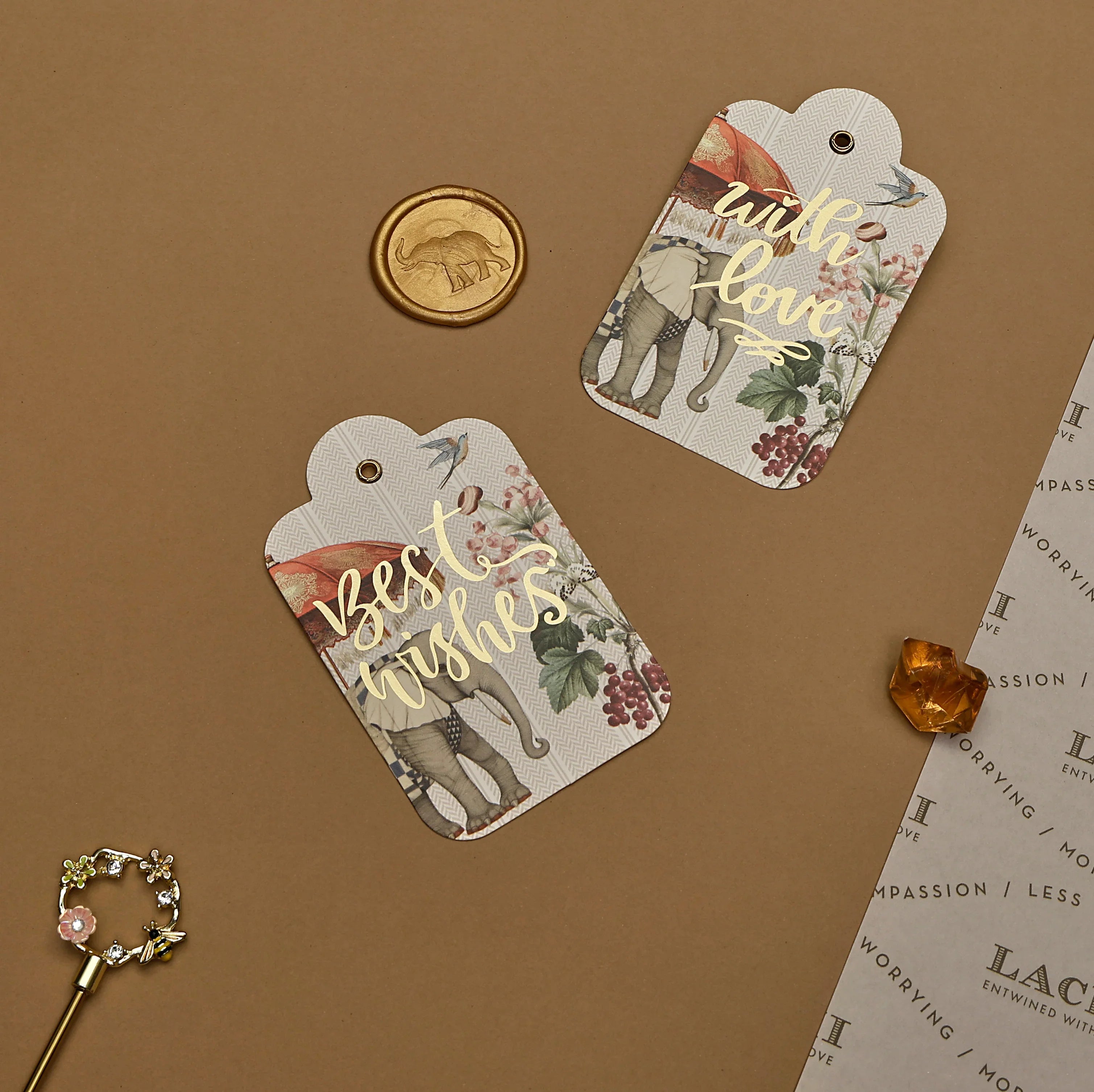 Gajraj Pavilion - Gift Tag (Beige)