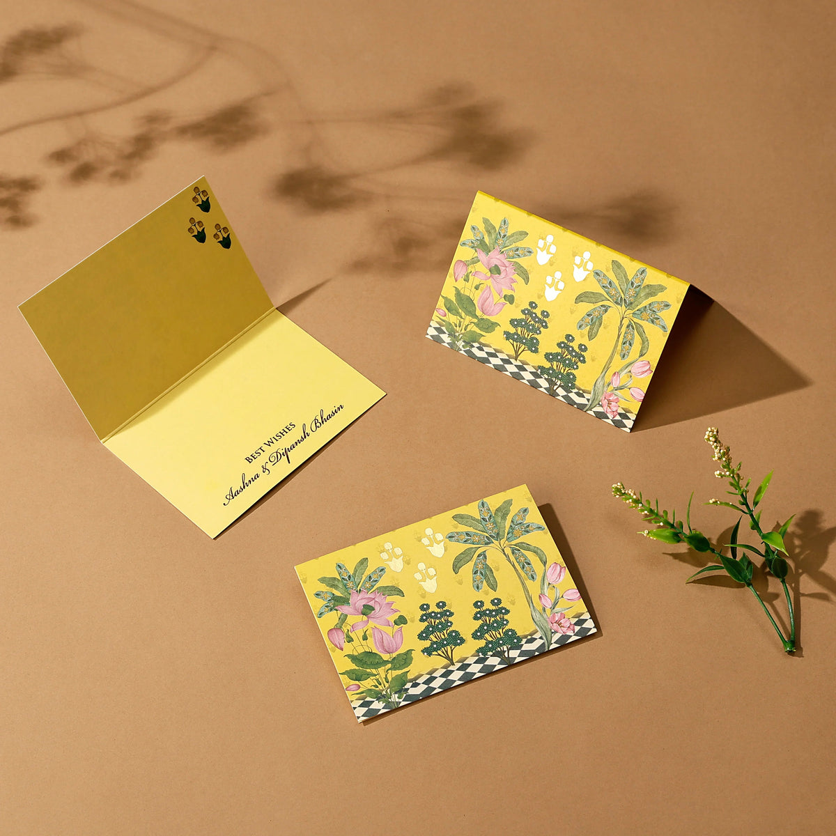 Ganesha Court - Fold Card (Yellow)