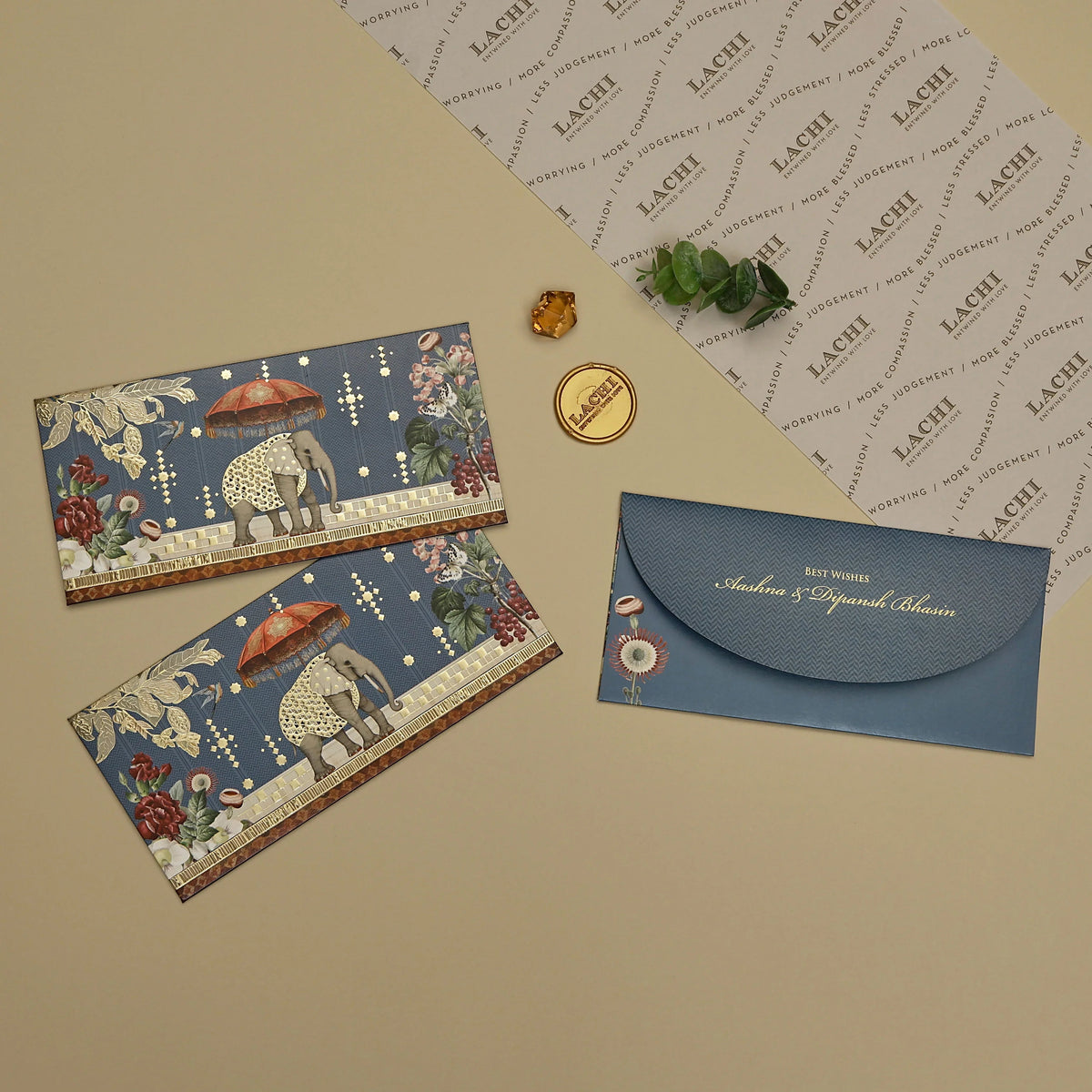 Gajraj Pavilion - Money Envelope (Blue)