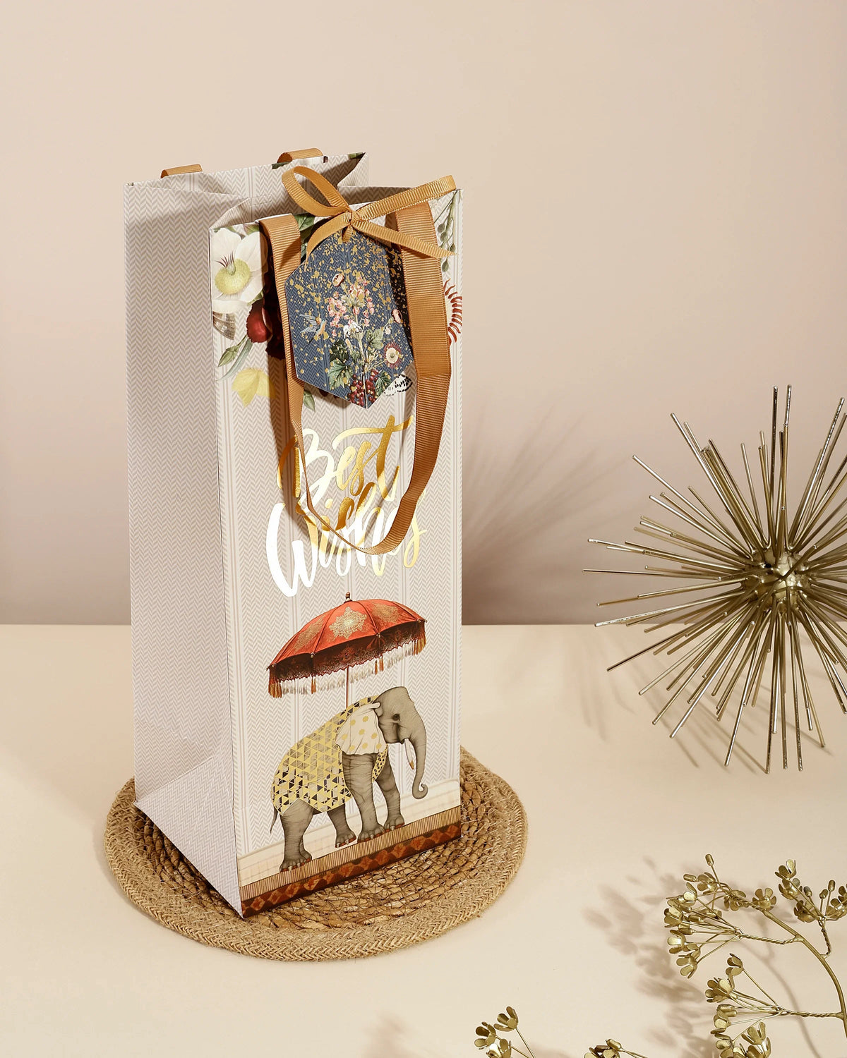 Gajraj Pavilion - Bottle Bag (Beige)