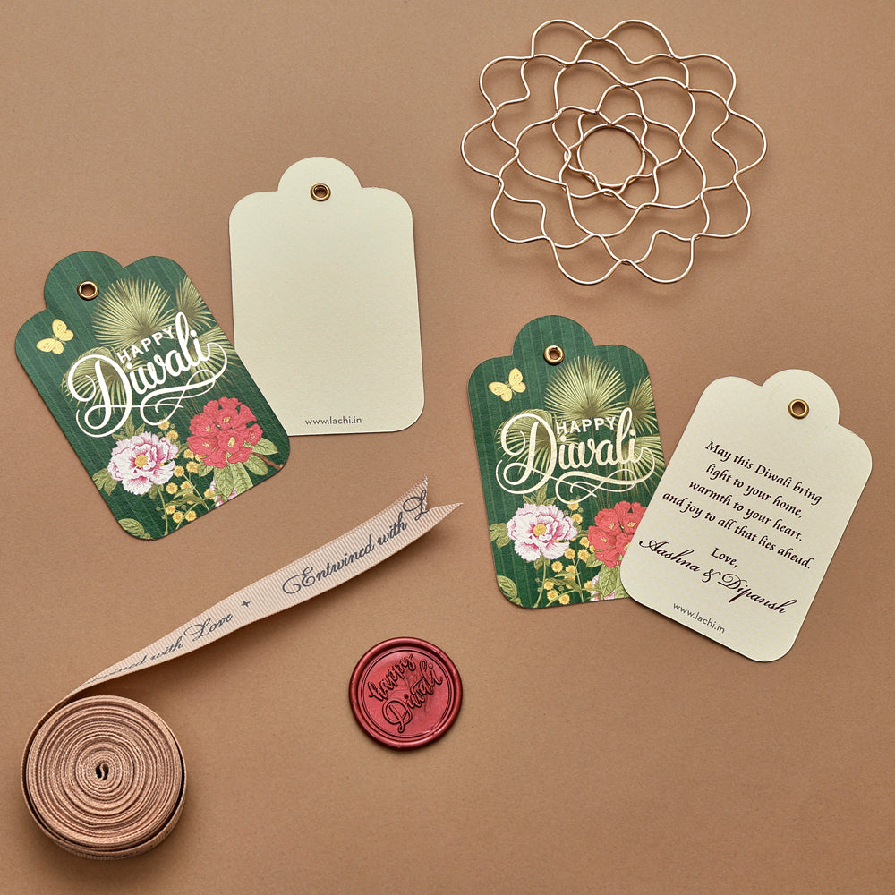 Happy Diwali Gift Tag - Emerald
