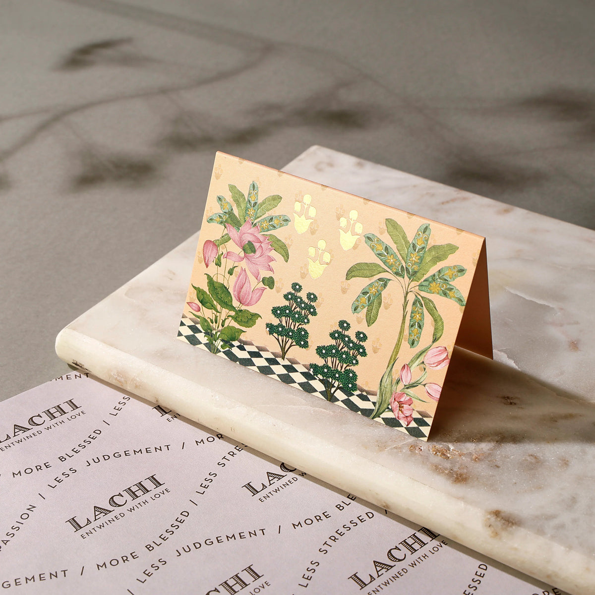Ganesha Court - Fold Card (Peach)
