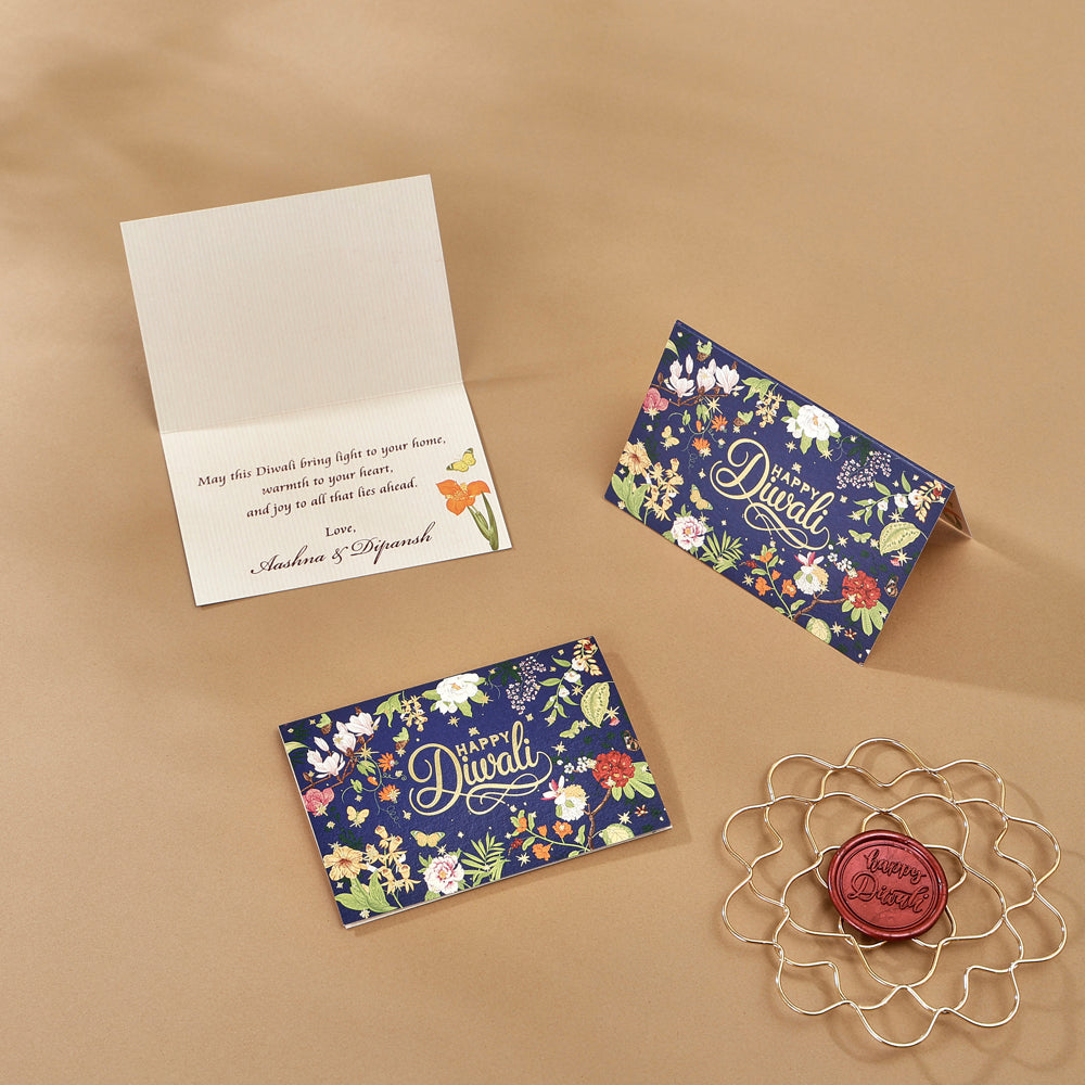 Happy Diwali Fold Card - Sapphire
