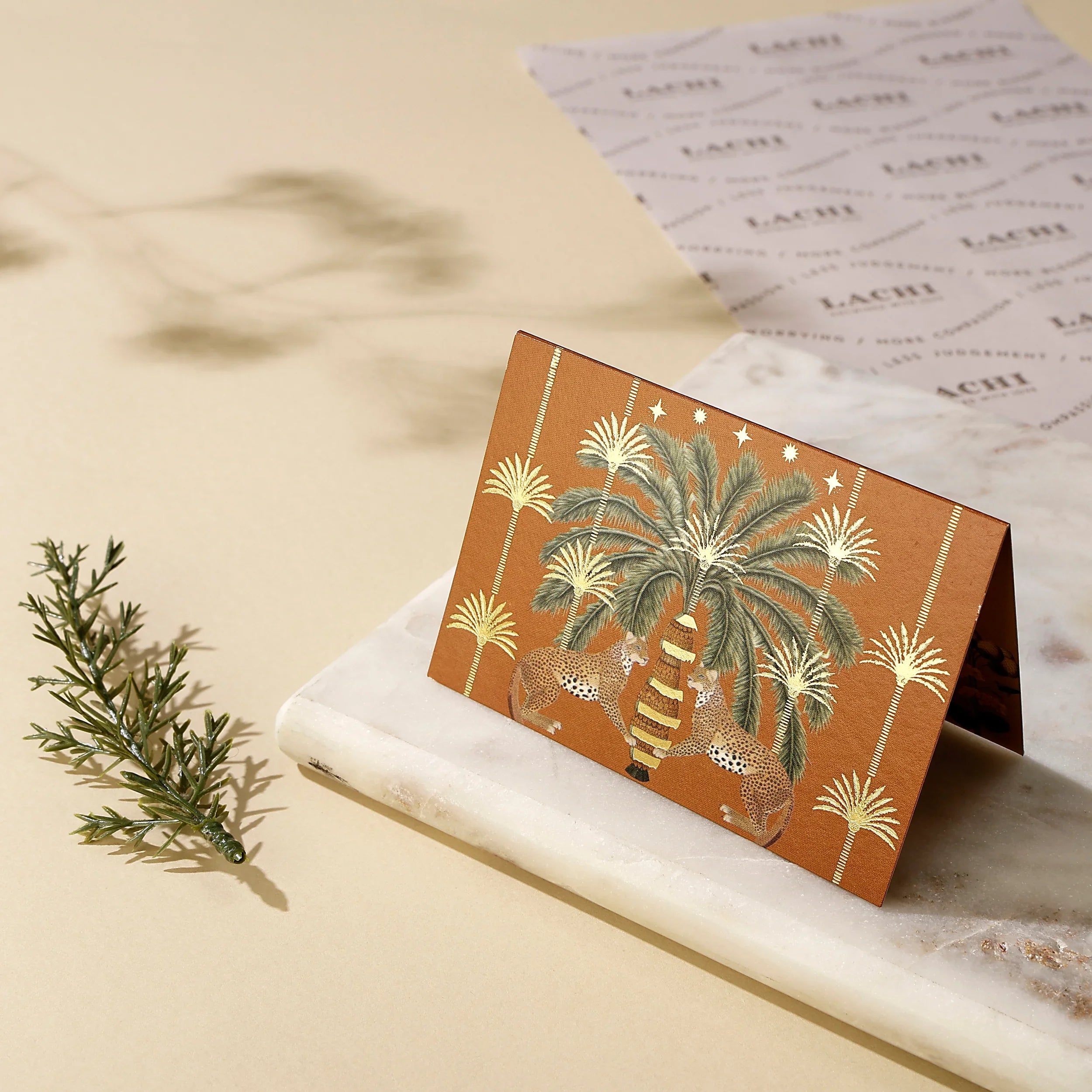 Palm Bastion - Fold Card (Rust)