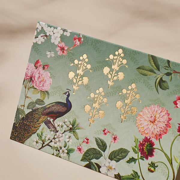 PEACOCK COURTYARD - Fold Card