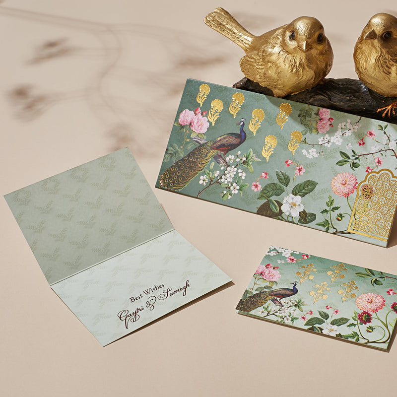 PEACOCK COURTYARD - Fold Card