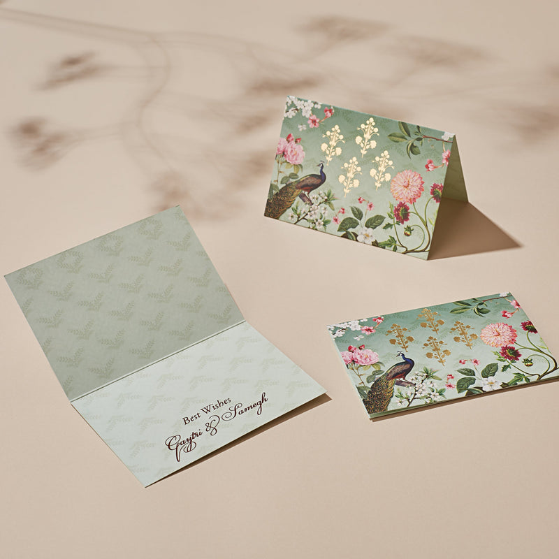 PEACOCK COURTYARD - Fold Card